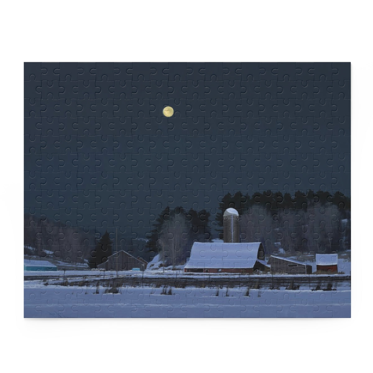Puzzle - Ben Bauer 's Moonset, 7 Minutes to Sunrise