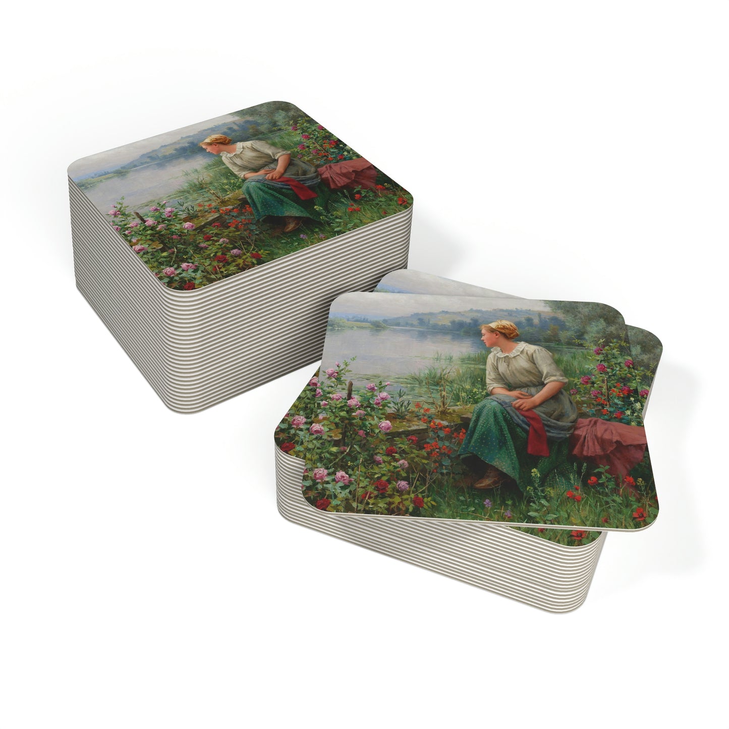 Daniel Ridgway Knight: "Maria by the River" - Coasters (50, 100 pcs)