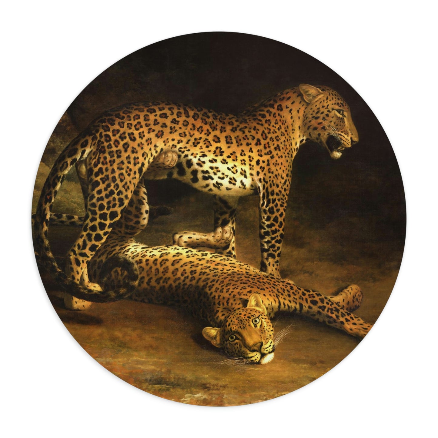 Jacques-Laurent Agasse: "Two Leopards in the Exeter Exchange Menagerie" – Mouse Pad