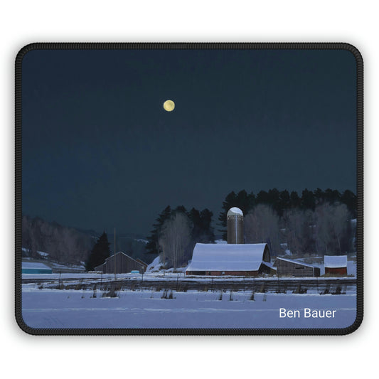 Ben Bauer: "Moonset, 7 Minutes to Sunrise" - Gaming Mouse Pad