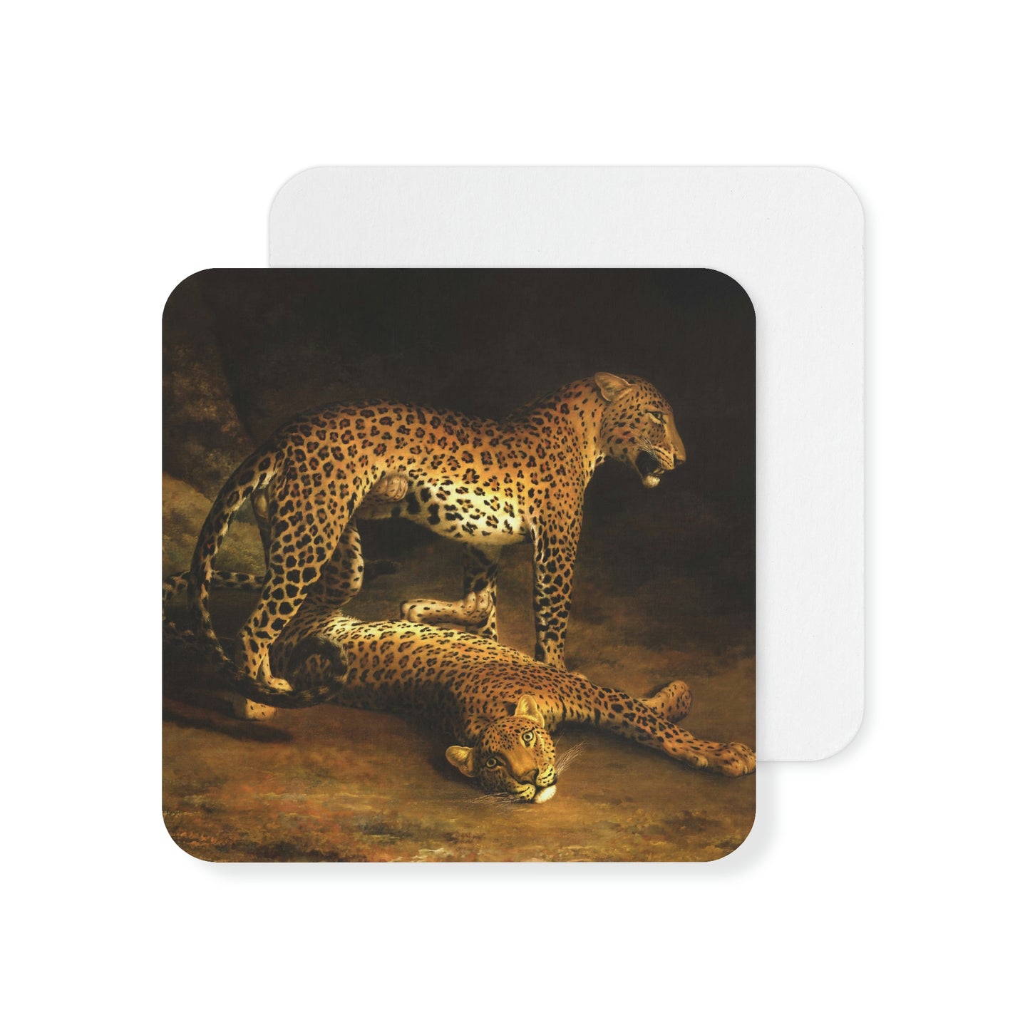 Jacques-Laurent Agasse: "Two Leopards in the Exeter Exchange Menagerie" - Coasters (50, 100 pcs)