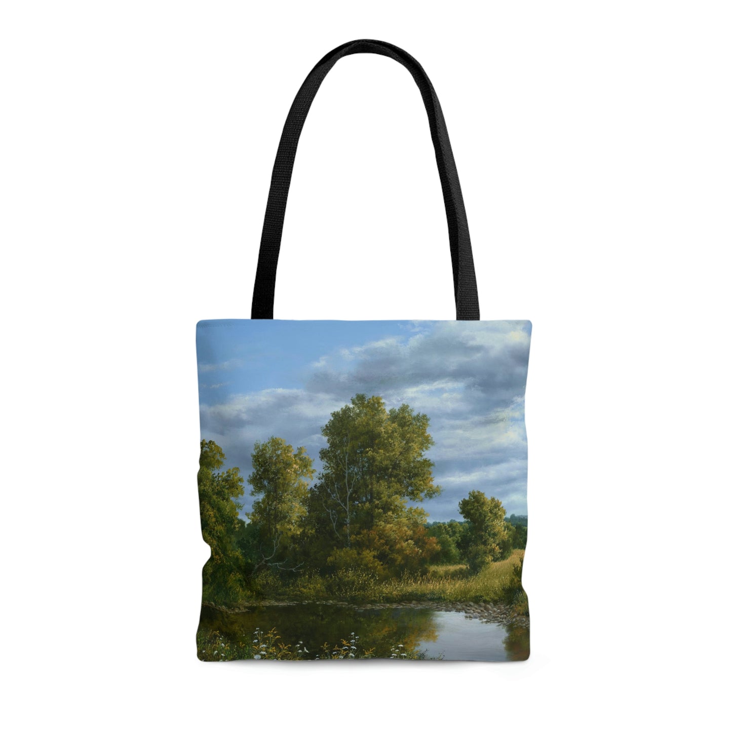 Andrew Orr: "The Pond in Late Summer" - AOP Tote Bag