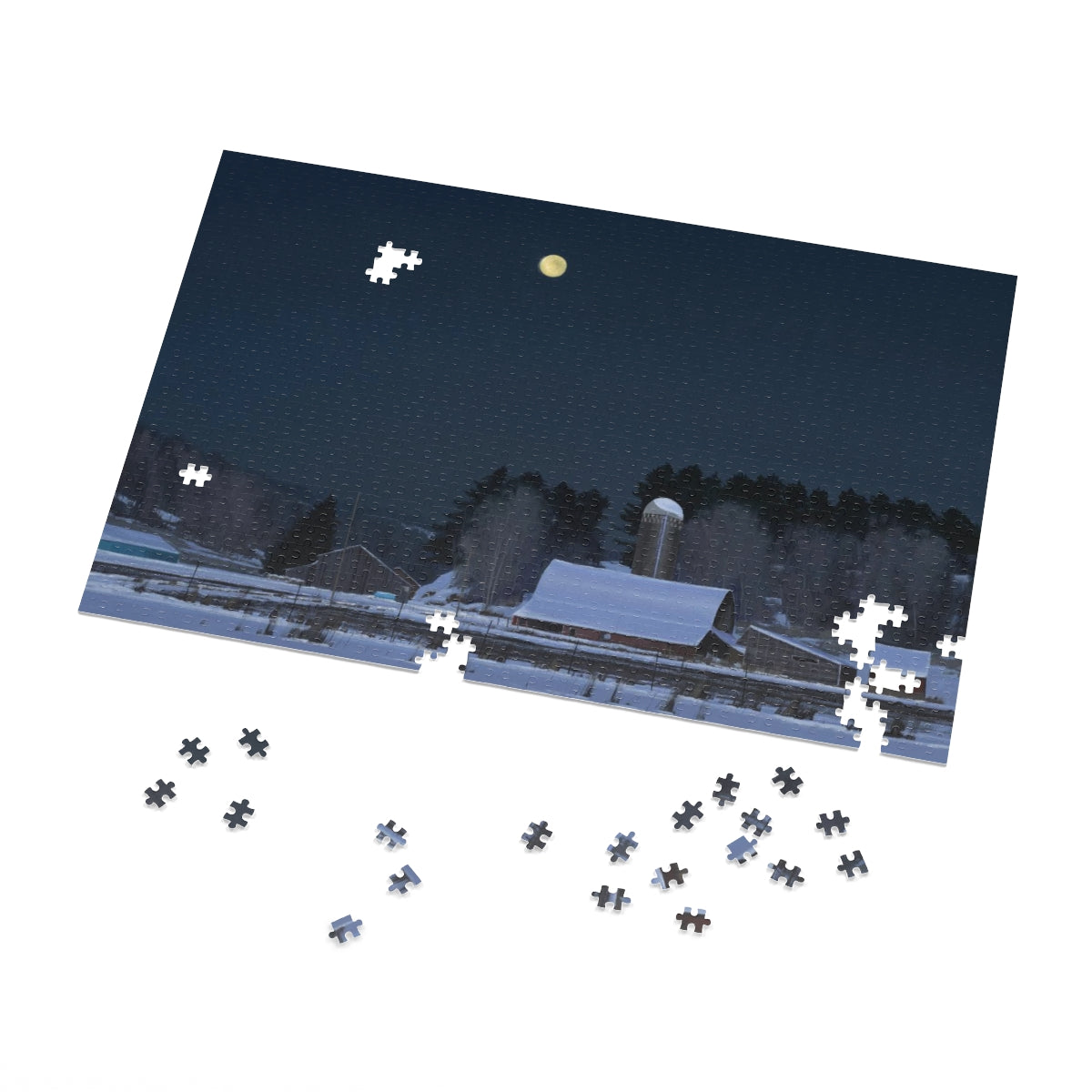 Puzzle - Ben Bauer 's Moonset, 7 Minutes to Sun Up
