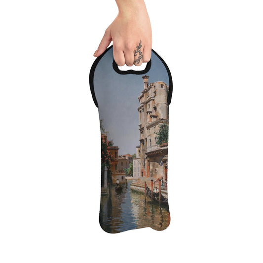 Federico del Campo: "Along the Canal" - Wine Tote Bag