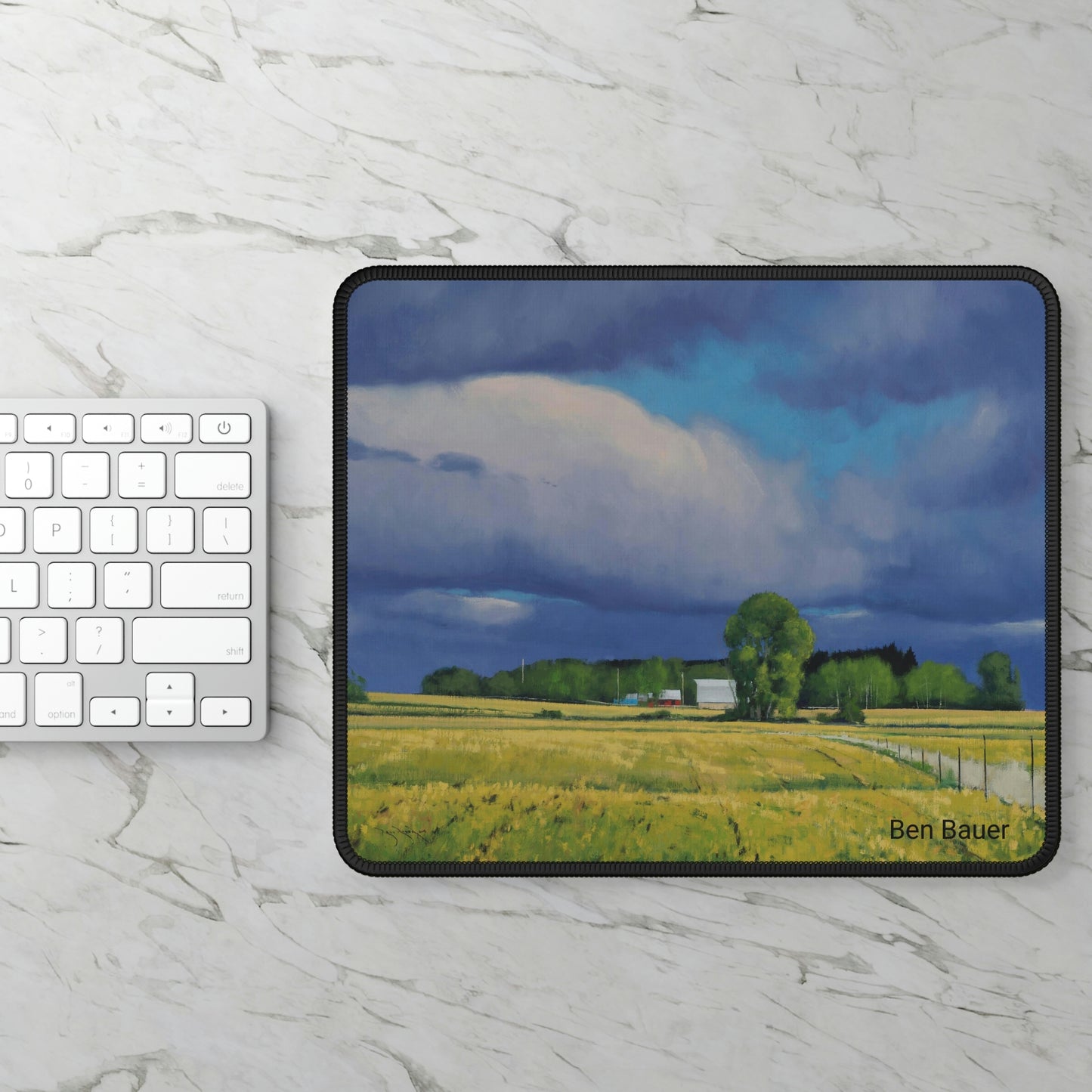 Ben Bauer: "September Fields, Lowry, MN" - Gaming Mouse Pad