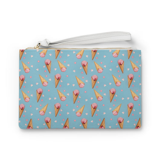 Beth Sistrunk: "Strawberry Ice Cream Cones" Clutch Bag