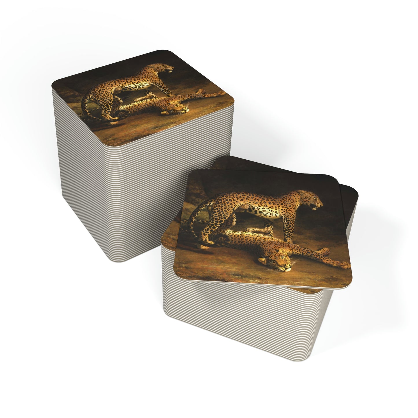 Jacques-Laurent Agasse: "Two Leopards in the Exeter Exchange Menagerie" - Coasters (50, 100 pcs)