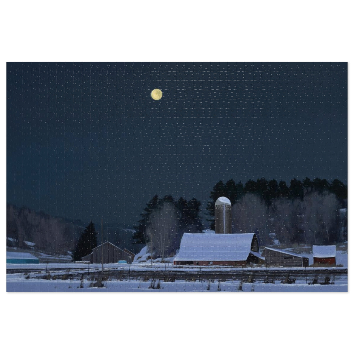 Puzzle - Ben Bauer 's Moonset, 7 Minutes to Sun Up
