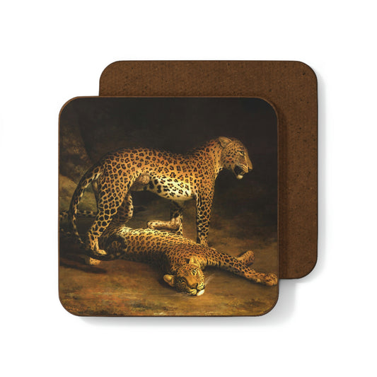 Jacques-Laurent Agasse: "Two Leopards in the Exeter Exchange Menagerie" - Hardboard Back Coaster