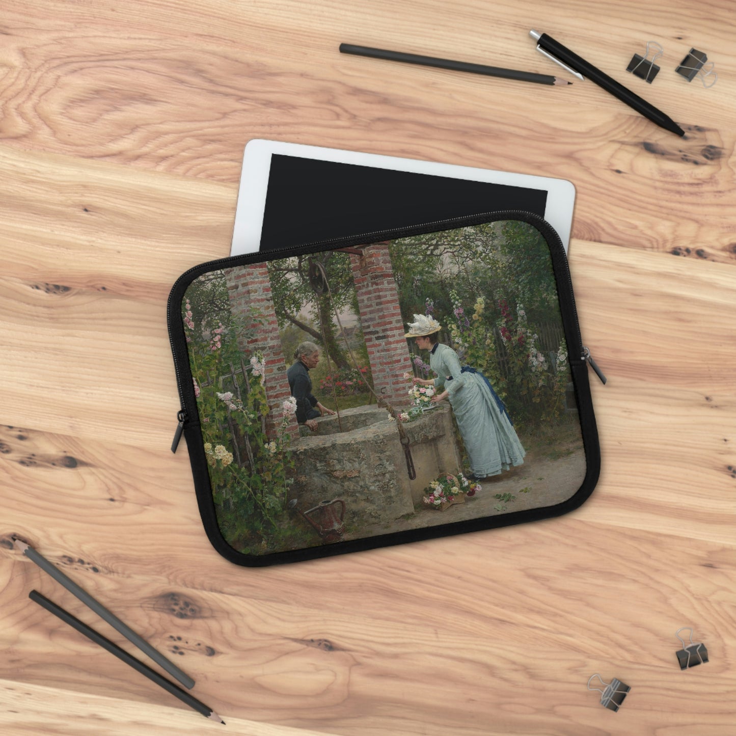 Marie Francois Firmin-Girard: "Un Puits Mitoyen" - Laptop Sleeve