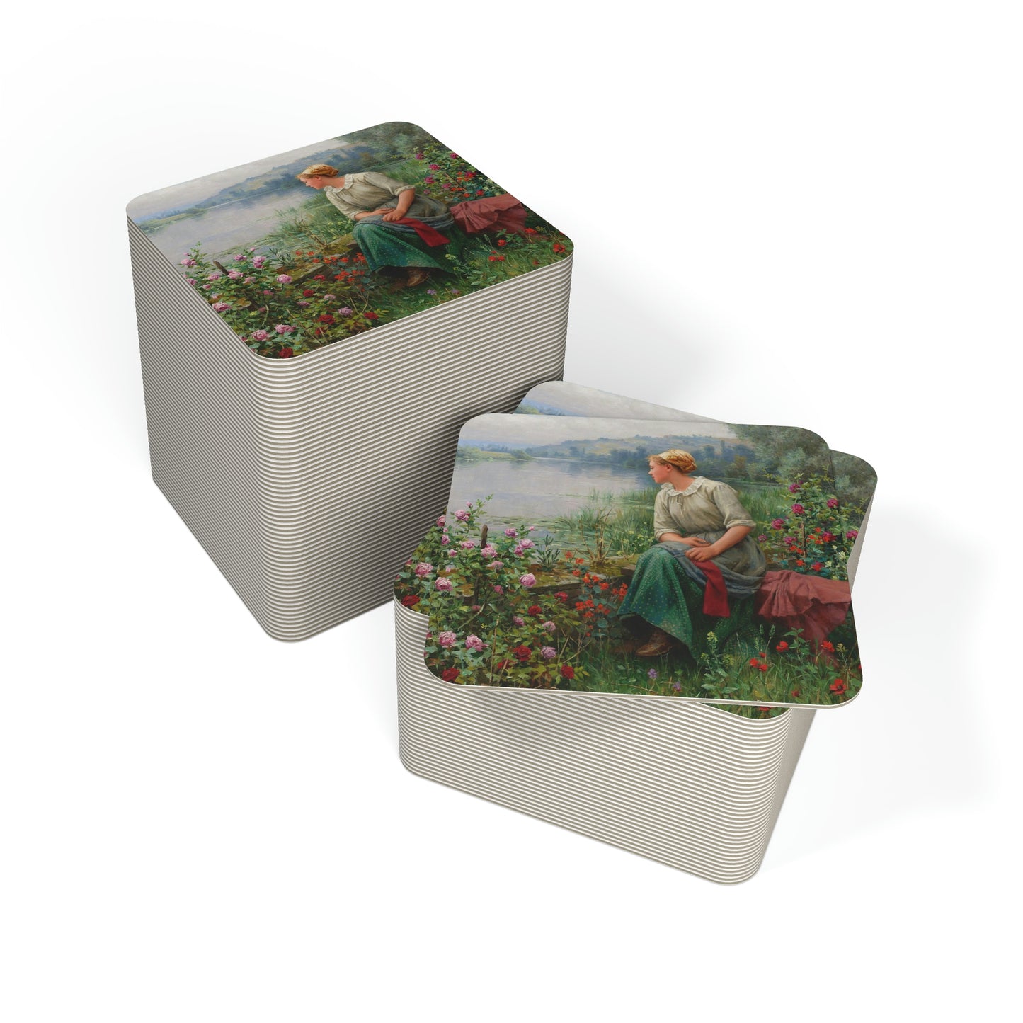 Daniel Ridgway Knight: "Maria by the River" - Coasters (50, 100 pcs)