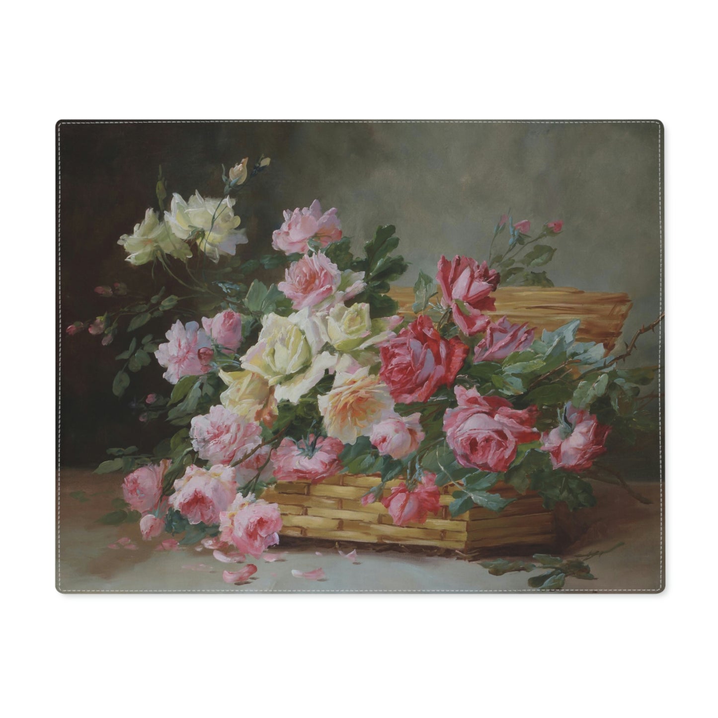 Edmond van Coppenolle: "Roses in a Basket" - Placemat, 1pc