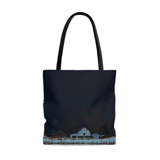 Ben Bauer: "Quilt Trail Pattern by Moonlight" - AOP Tote Bag