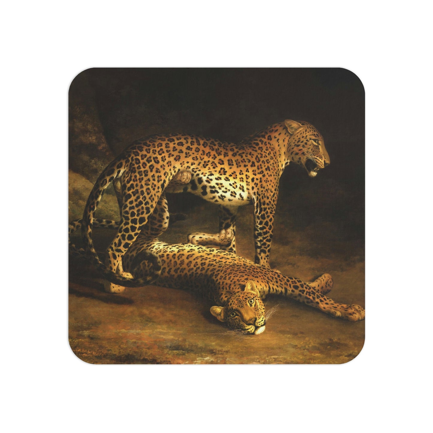 Jacques-Laurent Agasse: "Two Leopards in the Exeter Exchange Menagerie" - Coasters (50, 100 pcs)