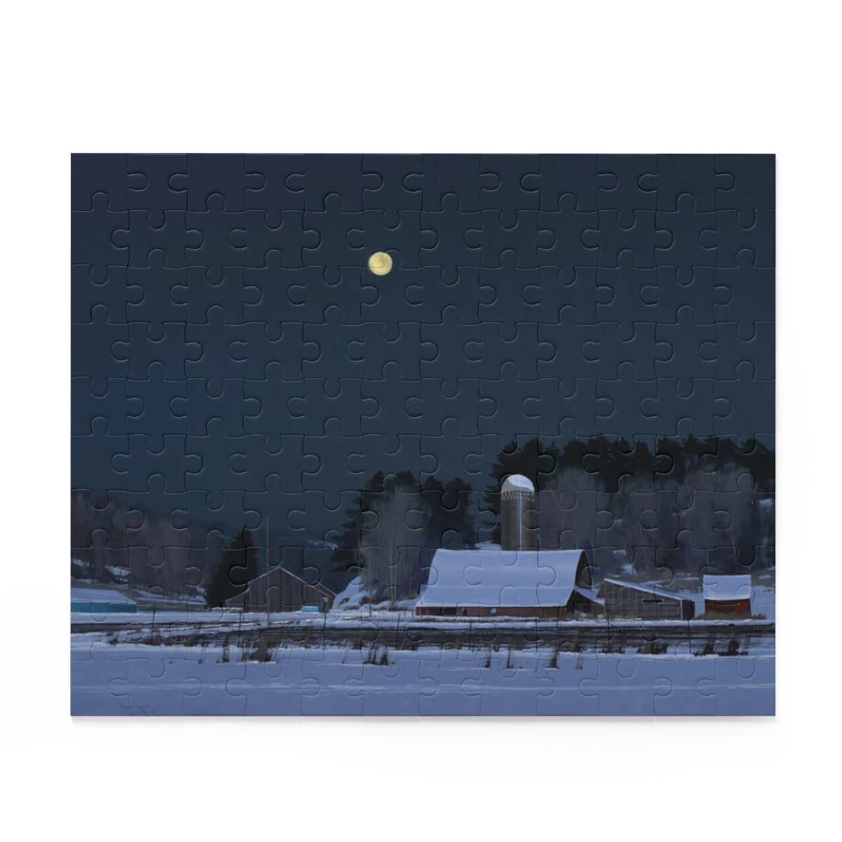 Puzzle - Ben Bauer 's Moonset, 7 Minutes to Sunrise